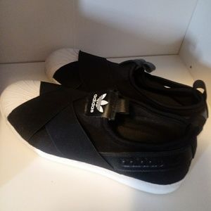 Adidas shell toe slip ons